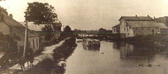 A boat on the Miami and Erie canal